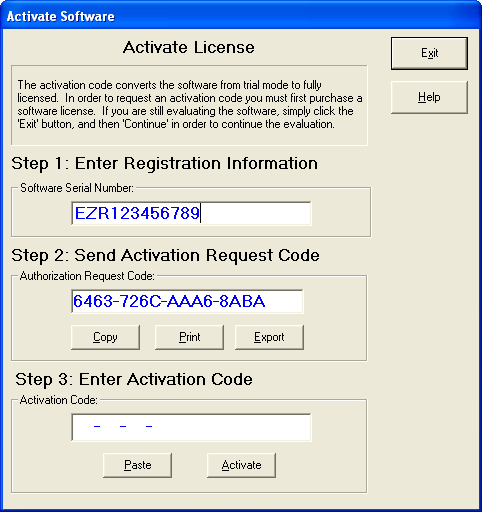 activation serial key cx one